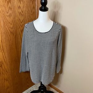 Ralph Lauren black and white striped long sleeved T-shirt size 2X
